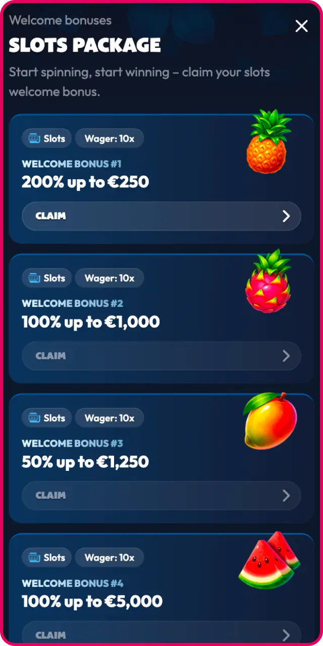 Activează bonusul de bun venit din secțiunea de promoții a Seven Casino.