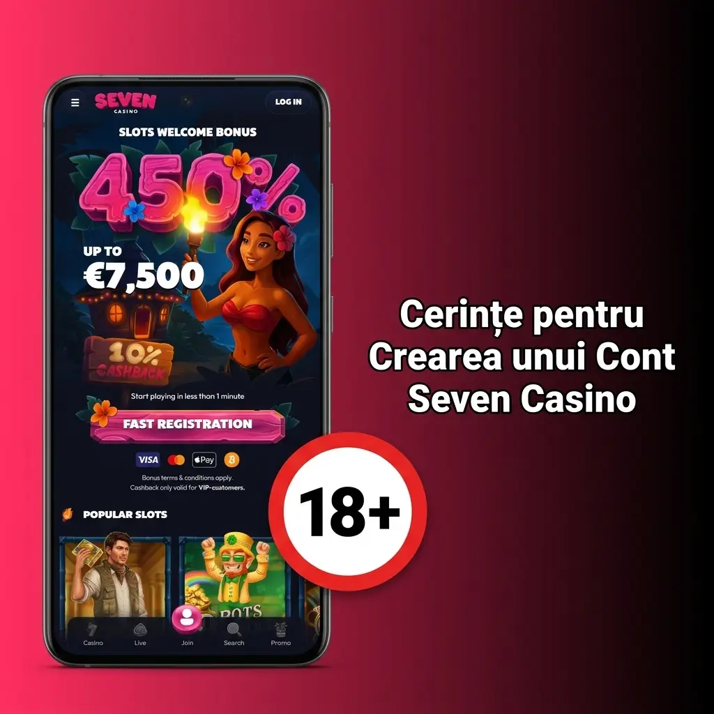 Cerințe legale pentru crearea unui cont Seven Casino în România: vârstă minimă 18 ani și verificare KYC