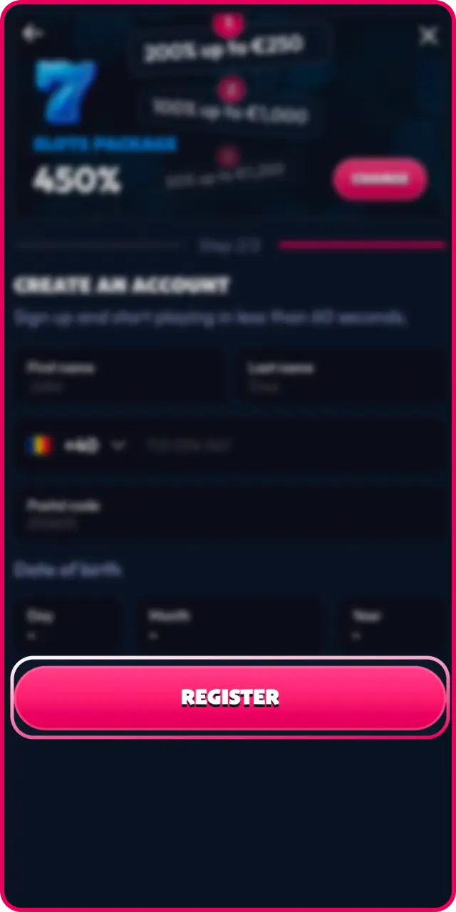 Confirmați contul prin email pentru a finaliza procesul pe platforma Seven Casino.