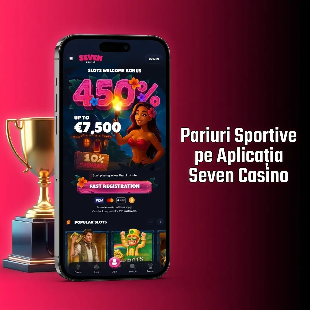 Pariuri sportive pe aplicația Seven Casino: fotbal, tenis, baschet și eSports cu cote competitive