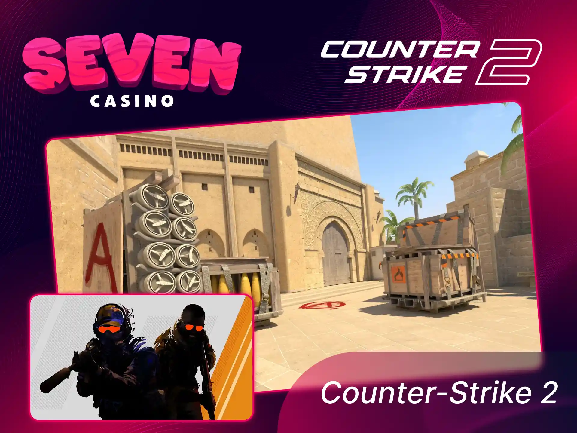 eSports: Pariază pe fazele competitive din Counter-Strike 2 prin platforma Seven Casino.
