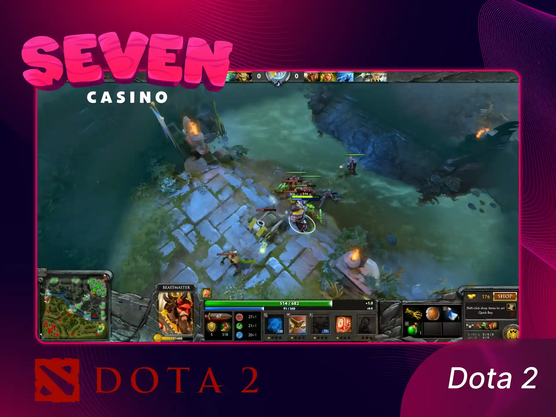 eSports: Mizează pe turneele spectaculoase de Dota 2 din oferta de joc Seven Casino.