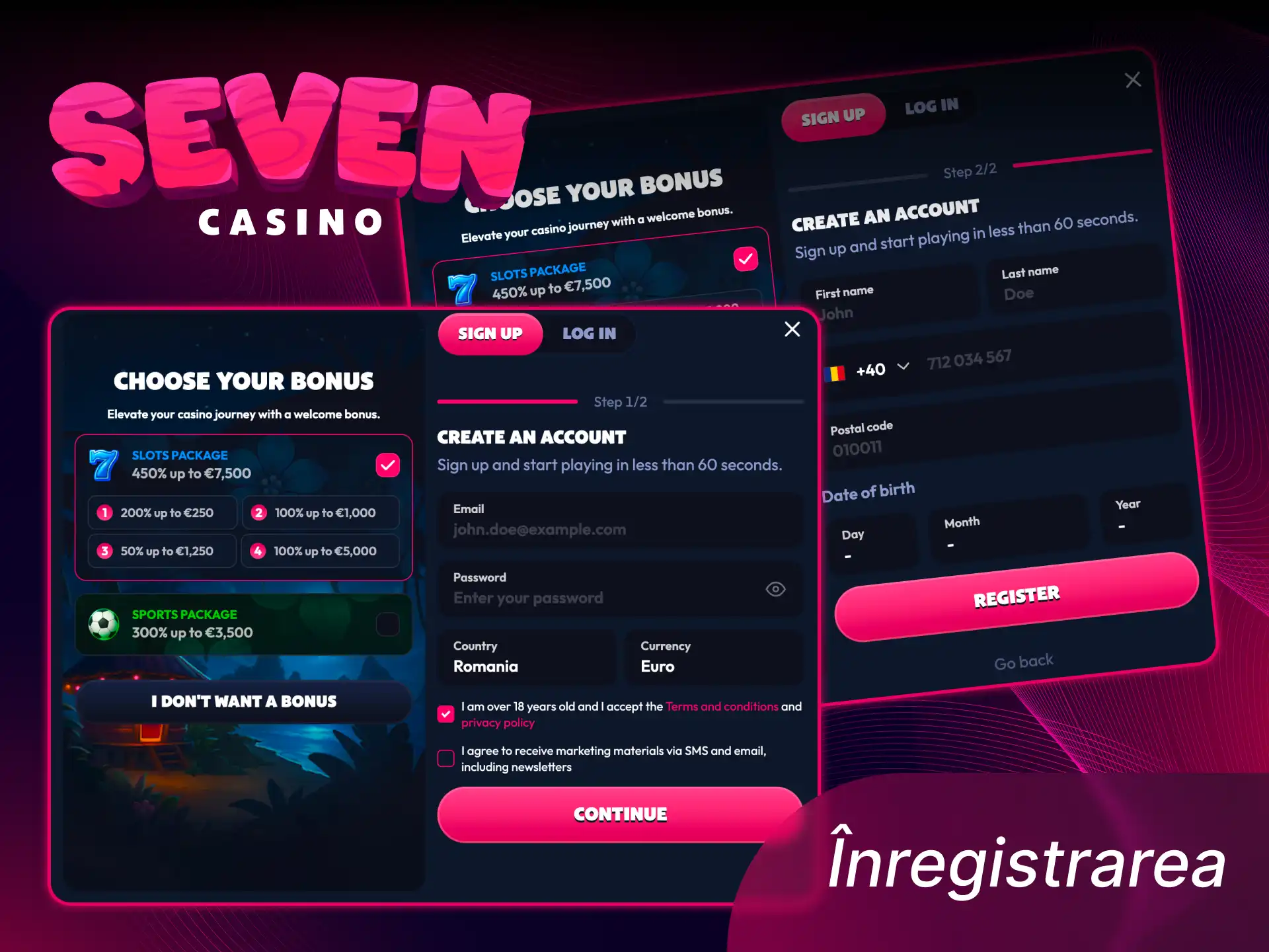 Parcurge ghidul complet de înregistrare la Seven Casino și deschide un cont rapid.