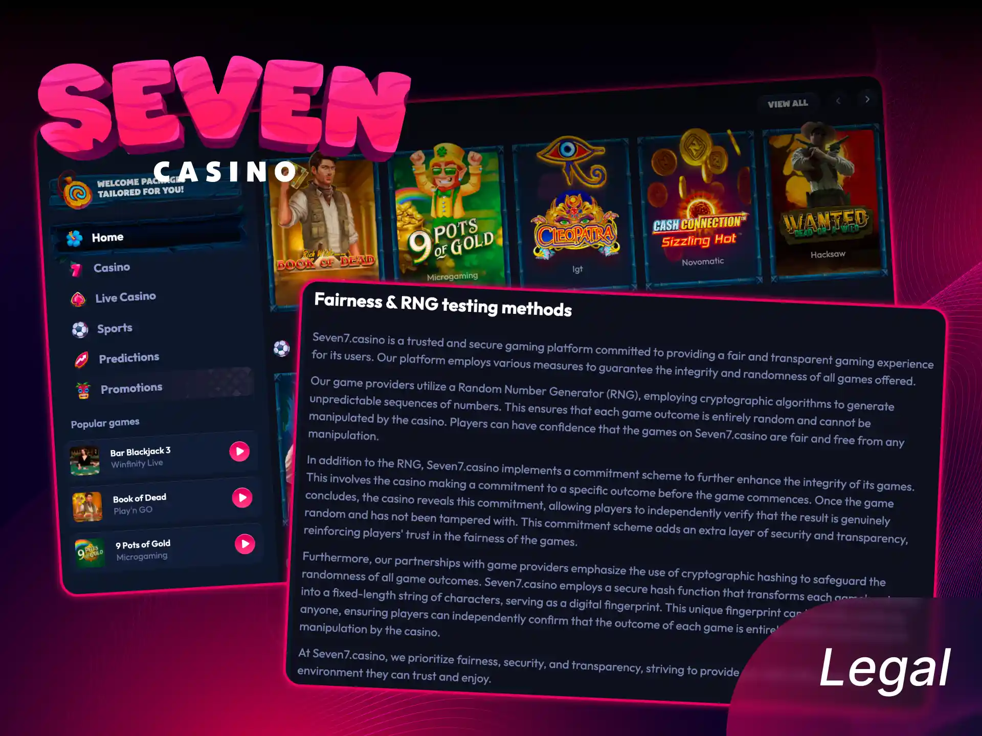 Verifică de ce brandul Seven Casino reprezintă o opțiune sigură și 100% legală.