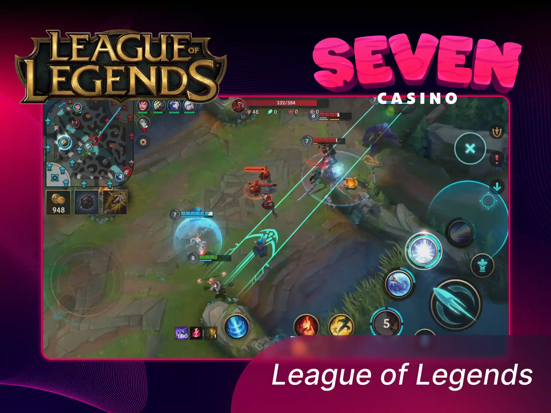 eSports: Alege cele mai bune cote pentru League of Legends la Seven Casino.