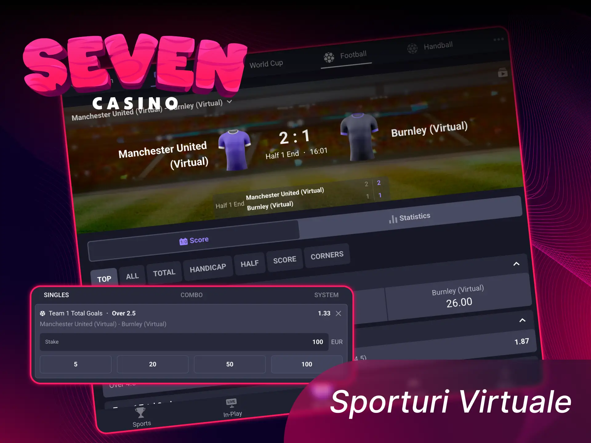 Încearcă secțiunea interactivă de sporturi virtuale pe platforma modernă Seven Casino.