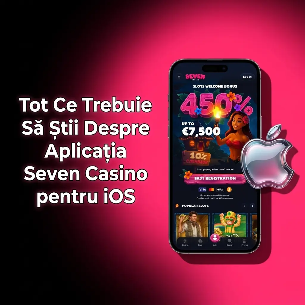 Aplicația Seven Casino pentru iOS pe iPhone și iPad, compatibilă cu modele recente disponibile în România