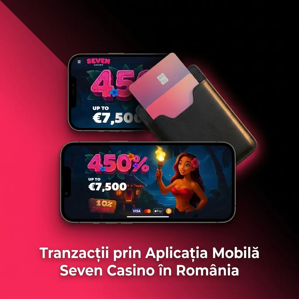 Tranzacții depozit și retragere prin aplicația mobilă Seven Casino România pe iOS și Android